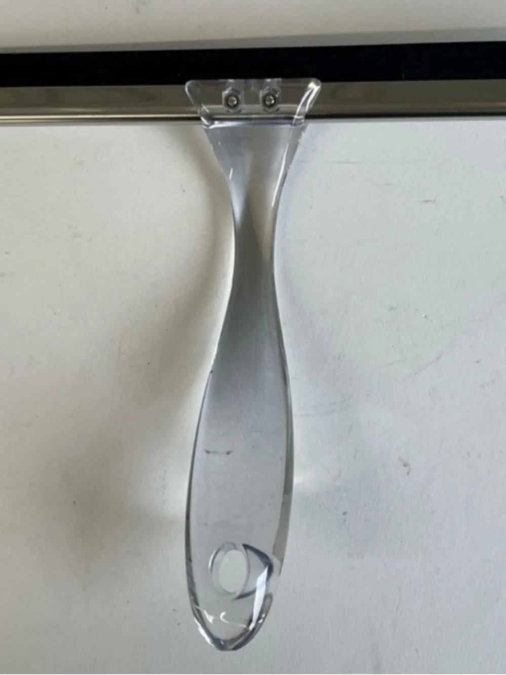 Clear Silicone Handle Screen Squeegee with Suction Mount - Clear